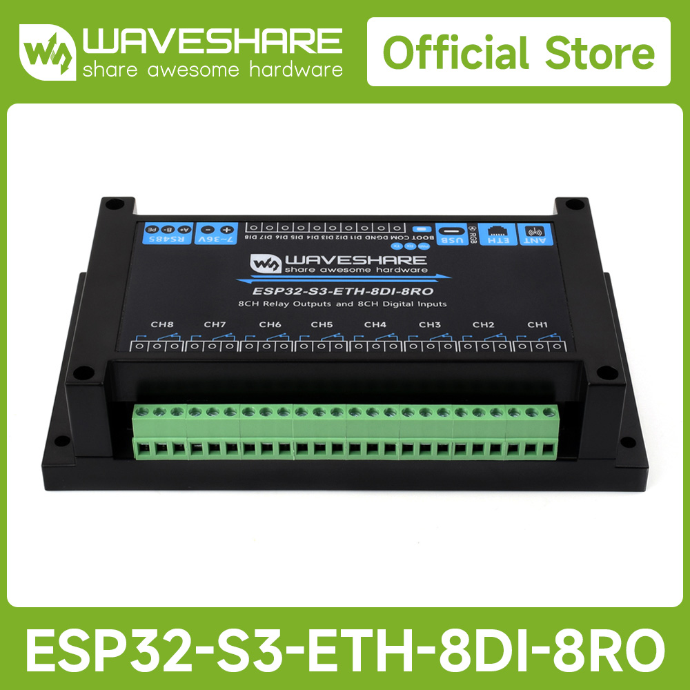 Waveshare الصناعية 8-قناة ESP3 - مراجعة Esp32 Uart Module وسعره