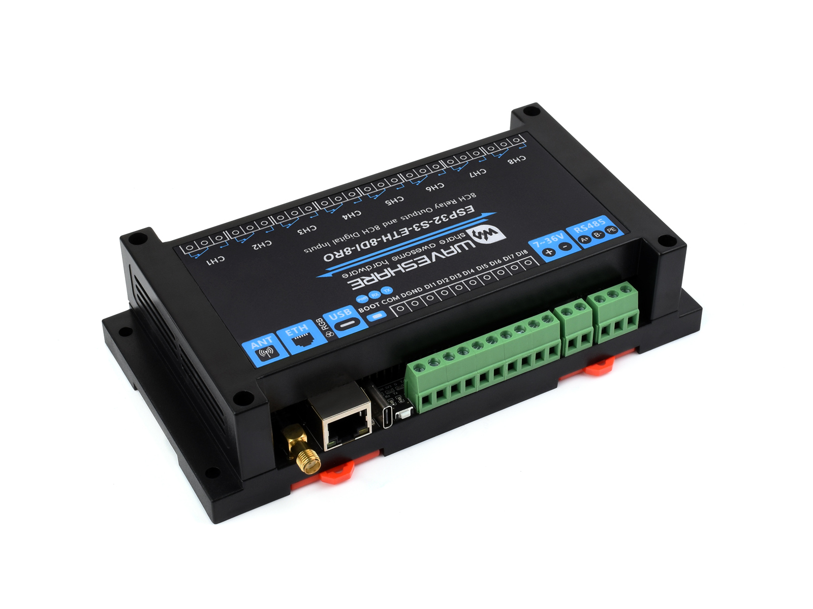 Waveshare الصناعية 8-قناة ESP3 - مراجعة Esp32 Uart Module وسعره
