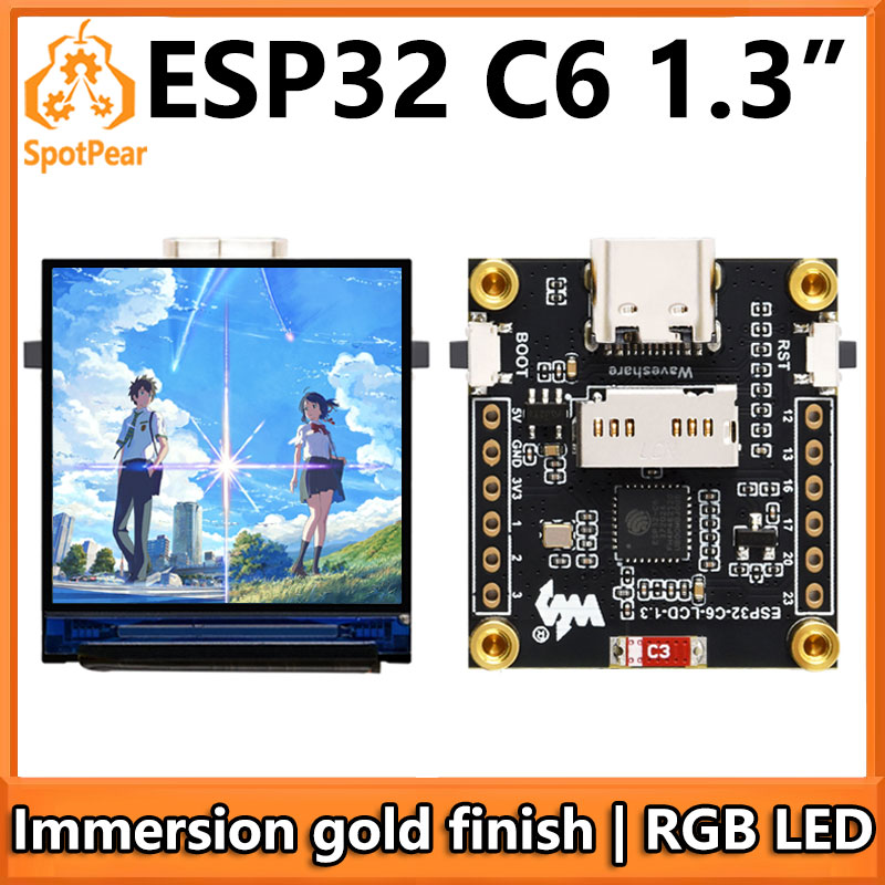 ESP32-C6 لوحة تطوير LCD 1.3 بو - مراجعة Esp32 C6 وسعره