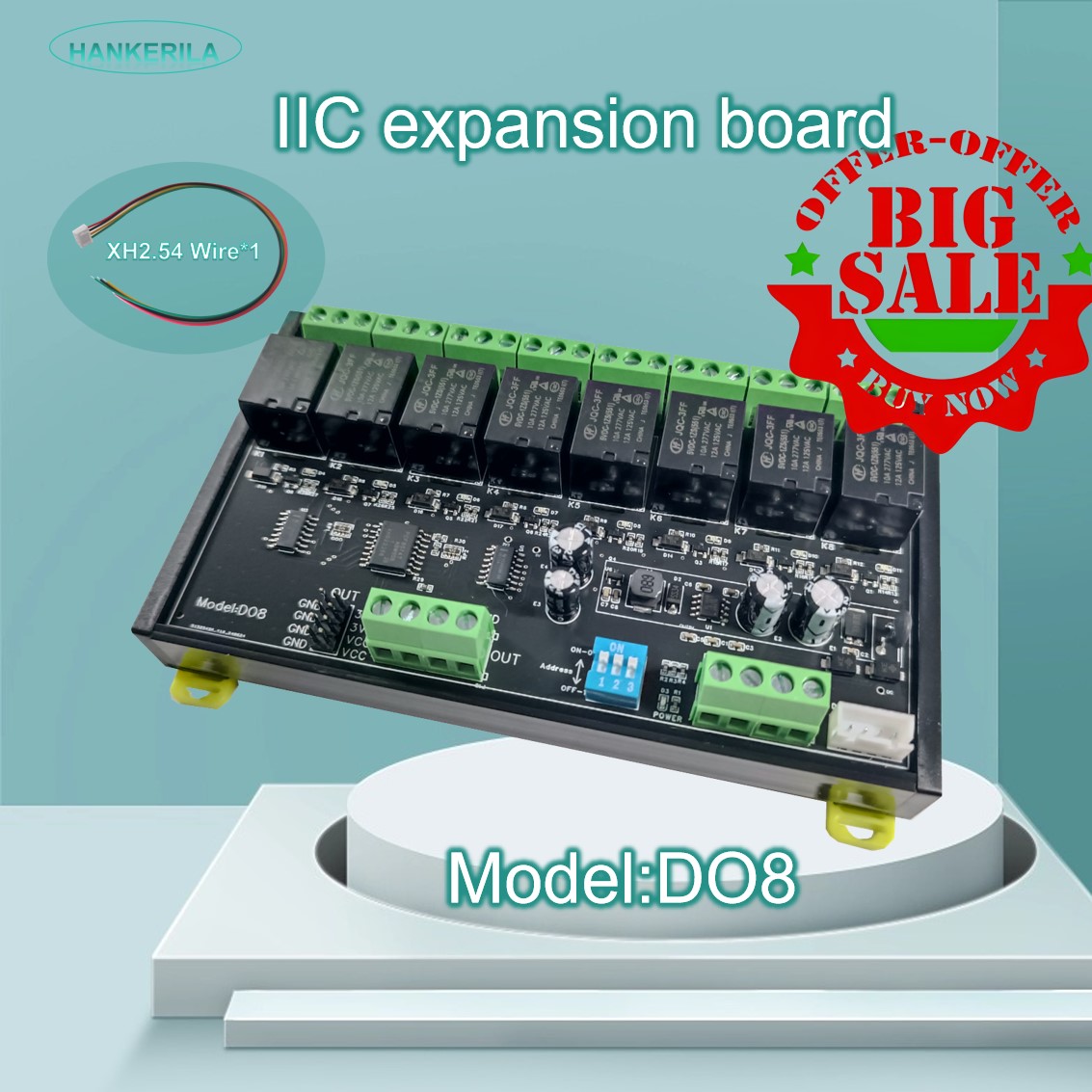 لوحة مرحل تمديد I2C DO8 حل فعا - مراجعة Espressif Esp32 وسعره