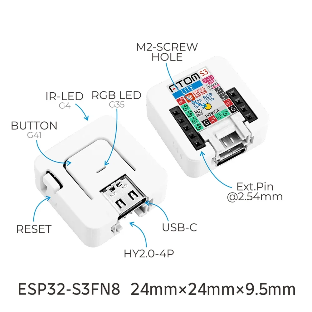 لوحة تطوير M5Stack AtomS3-Lite - مراجعة Esp32 Wifi Bluetooth Module وسعره