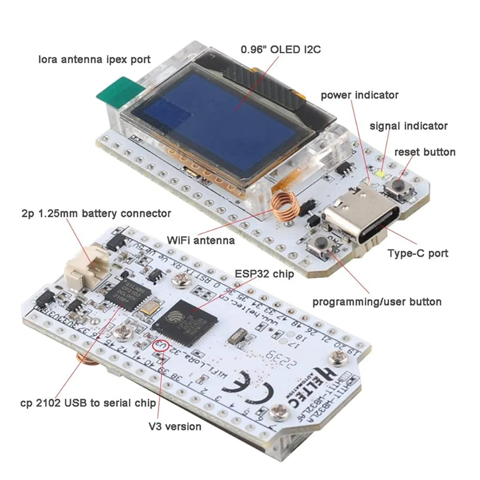 لوحة تطوير ESP32 lora 32 v3 HT - مراجعة Esp32 وسعره