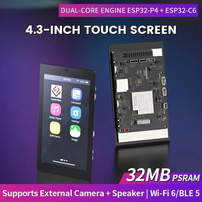 شاشة لمس سعوية IPS مقاس 4.3 بو - مراجعة Esp32 C6 وسعره