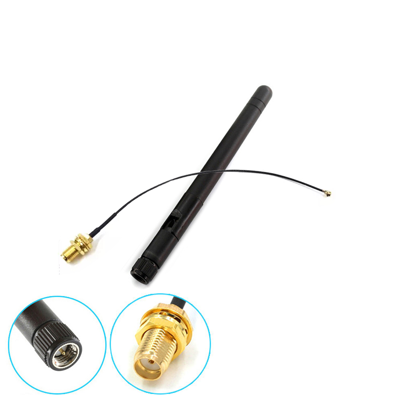 هوائي واي فاي 3dBi 2.4G مع موص - مراجعة Esp8266 وسعره