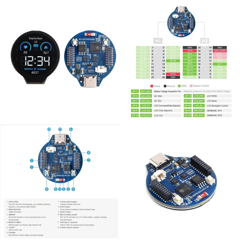 لوحة تطوير ESP32-S3 مع شاشة LC - مراجعة Esp32 Development Board وسعره