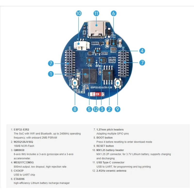 لوحة تطوير ESP32-S3 مع شاشة LC - مراجعة Esp32 Development Board وسعره
